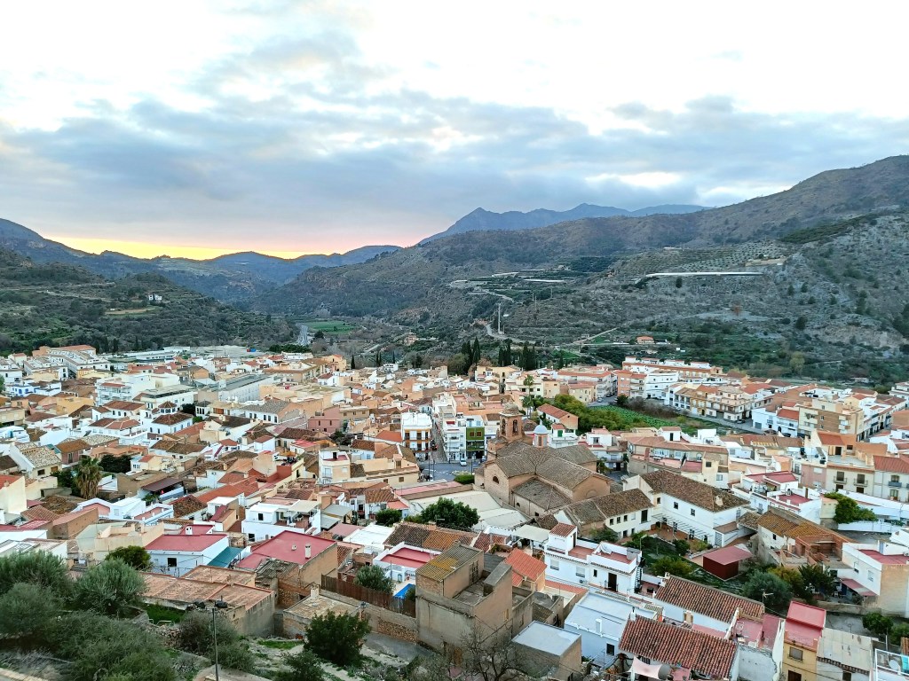 Vélez de Benaudalla. View of the town from the Castle.
